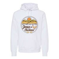 Just A Simple Girl Who Loved Jesus And Chickens Christian Premium Hoodie