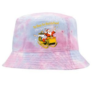 Jesus And Santa Claus The Are Back In A Town Christmas Tie-Dyed Bucket Hat