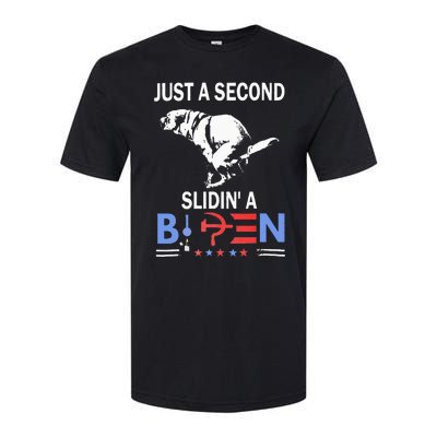 Just A Second Slidin A Biden Softstyle CVC T-Shirt