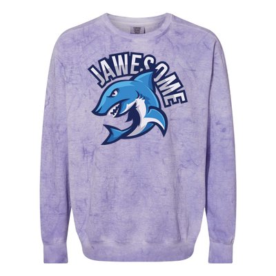 JaweSome Angry Shark Colorblast Crewneck Sweatshirt