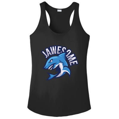 JaweSome Angry Shark Ladies PosiCharge Competitor Racerback Tank