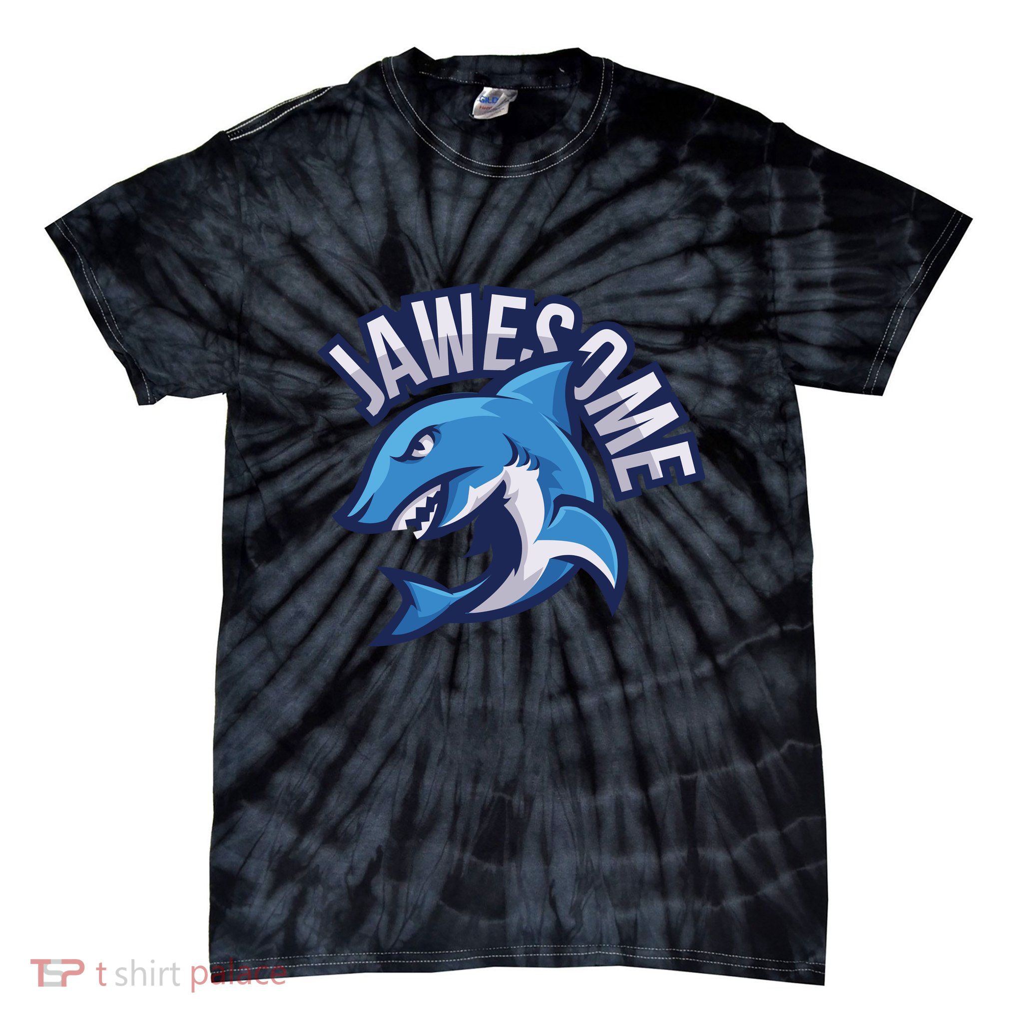 JaweSome Angry Shark Tie-Dye T-Shirt