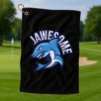 JaweSome Angry Shark Golf Towel