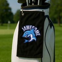 JaweSome Angry Shark Golf Towel