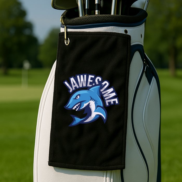 JaweSome Angry Shark Golf Towel