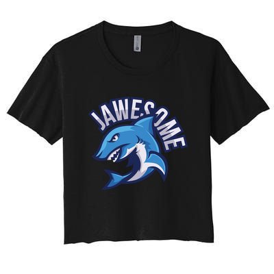 JaweSome Angry Shark Crop Top