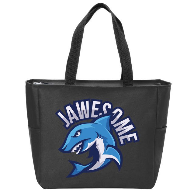 JaweSome Angry Shark Zip Tote Bag