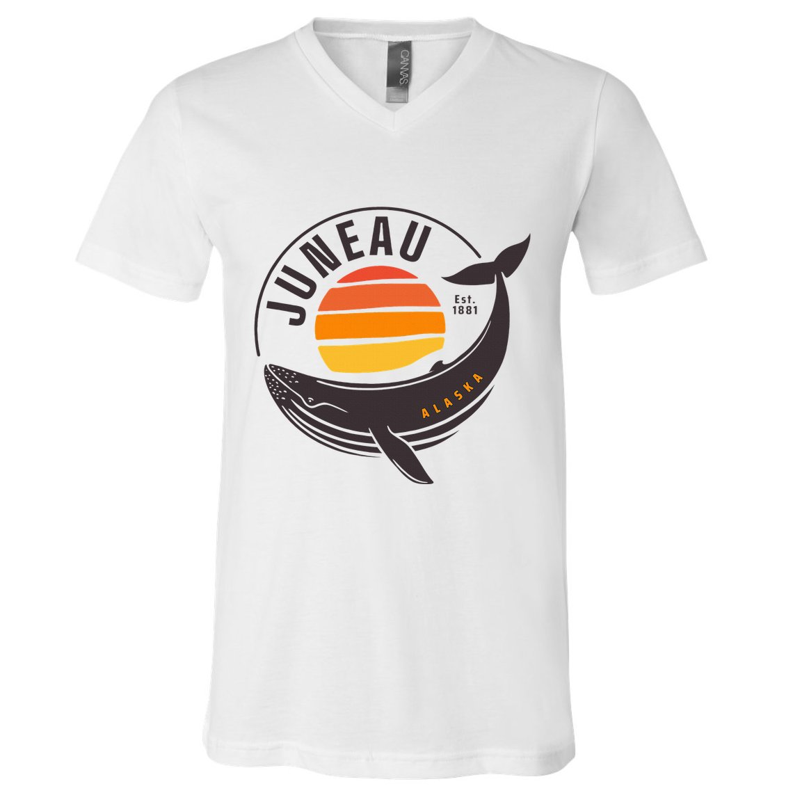 Juneau Alaska Souvenir V-Neck T-Shirt