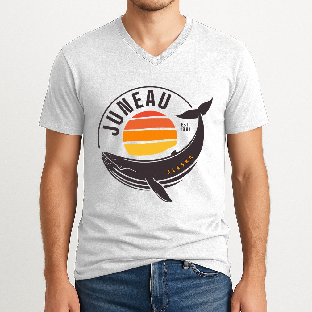 Juneau Alaska Souvenir V-Neck T-Shirt