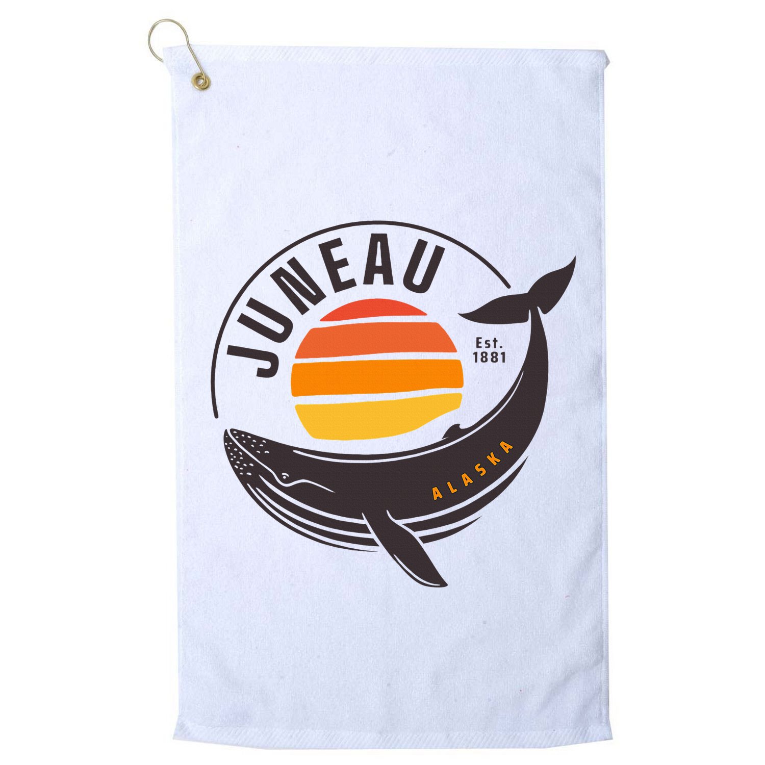 Juneau Alaska Souvenir Golf Towel