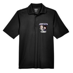 John And Suzyn Talking Bobblehead Night Caricature Men's Origin Performance Pique Polo