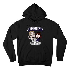 John And Suzyn Talking Bobblehead Night Caricature Hoodie