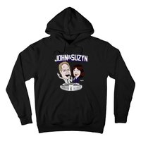 John And Suzyn Talking Bobblehead Night Caricature Hoodie