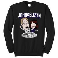 John And Suzyn Talking Bobblehead Night Caricature Sweatshirt