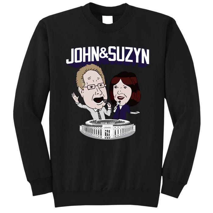 John And Suzyn Talking Bobblehead Night Caricature Tall Sweatshirt