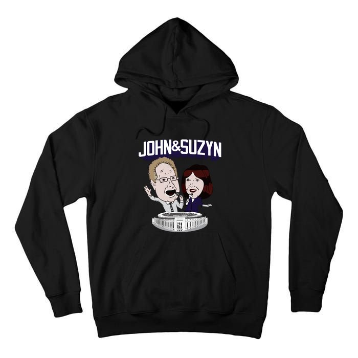 John And Suzyn Talking Bobblehead Night Caricature Tall Hoodie