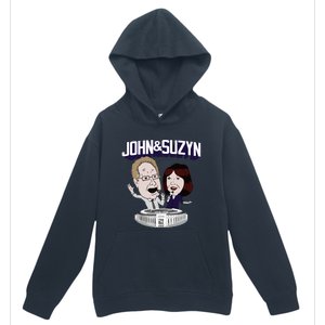 John And Suzyn Talking Bobblehead Night Caricature Urban Pullover Hoodie