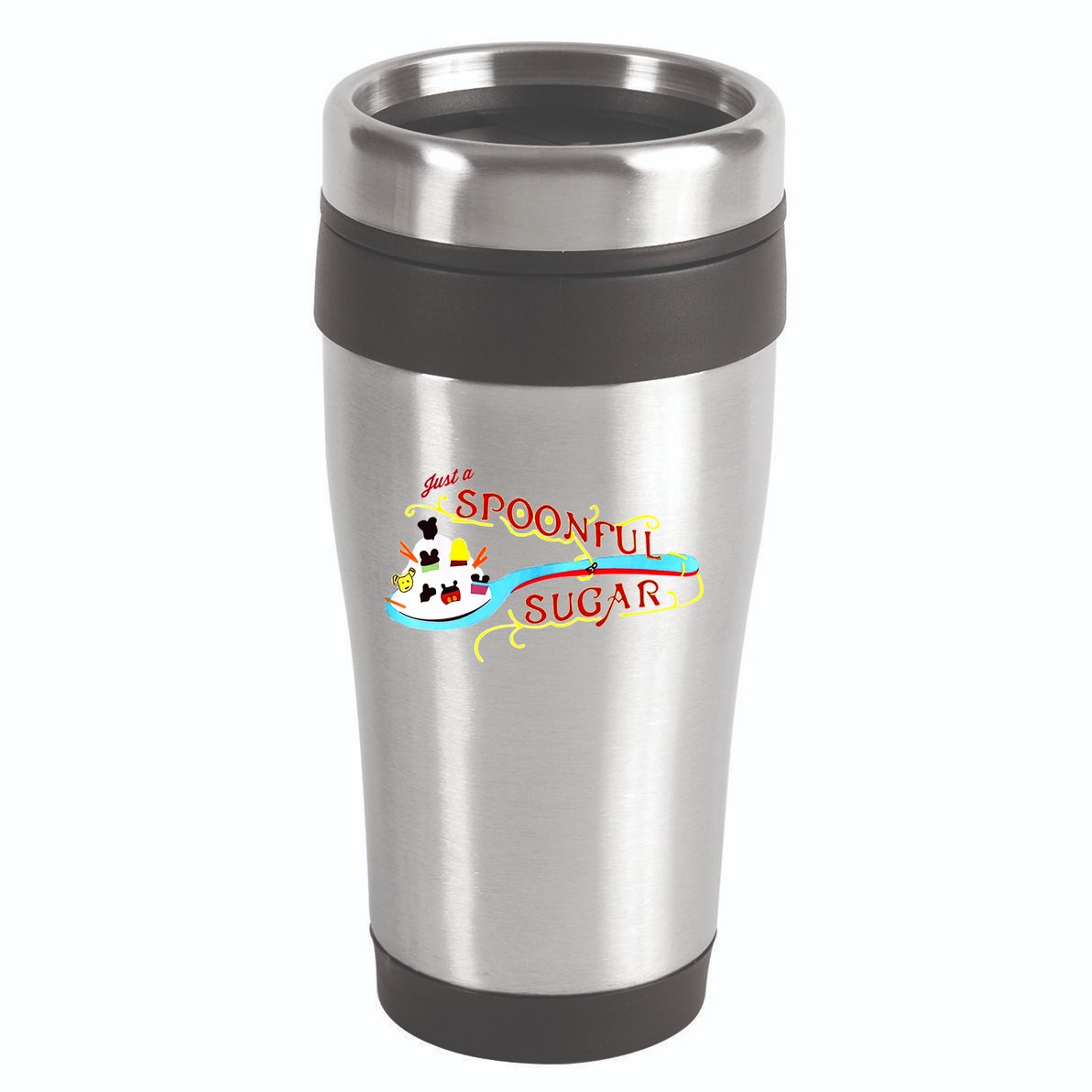 Just A Spoonful Of Sugar Graphic Tee 16oz Travel Tumbler