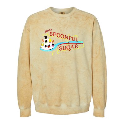 Just A Spoonful Of Sugar Graphic Tee Colorblast Crewneck Sweatshirt