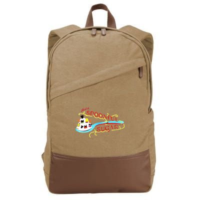 Just A Spoonful Of Sugar Graphic Tee Cotton Canvas Backpack
