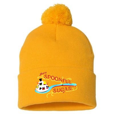 Just A Spoonful Of Sugar Graphic Tee Pom Pom 12in Knit Beanie