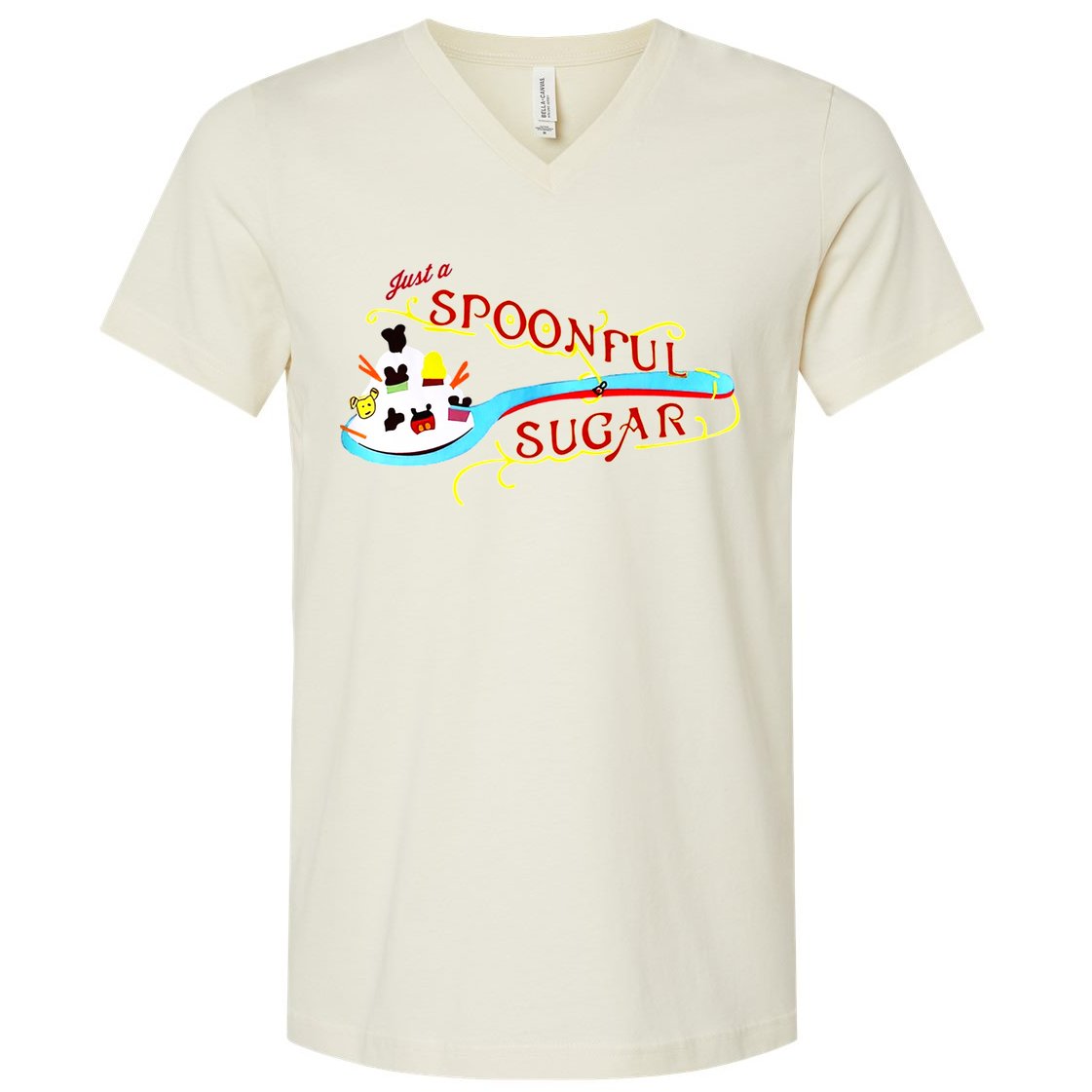 Just A Spoonful Of Sugar Graphic Tee V-Neck T-Shirt