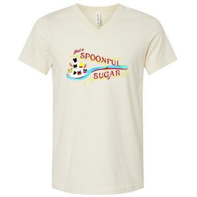 Just A Spoonful Of Sugar Graphic Tee V-Neck T-Shirt