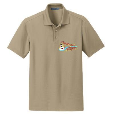 Just A Spoonful Of Sugar Graphic Tee Dry Zone Grid Polo