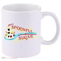 Just A Spoonful Of Sugar Graphic Tee 11oz C Handle Ceramic Mug