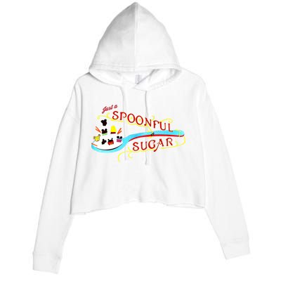 Just A Spoonful Of Sugar Graphic Tee Crop Fleece Hoodie
