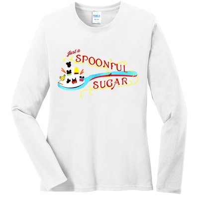 Just A Spoonful Of Sugar Graphic Tee Ladies Long Sleeve Shirt