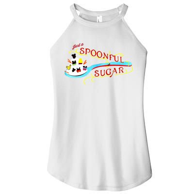 Just A Spoonful Of Sugar Graphic Tee Women's Perfect Tri Rocker Tank