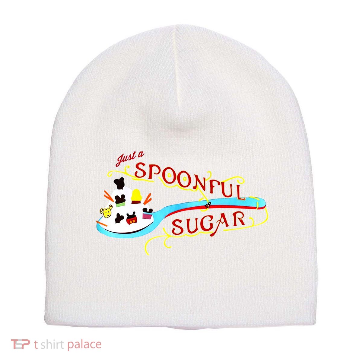 Just A Spoonful Of Sugar Graphic Tee Short Acrylic Beanie