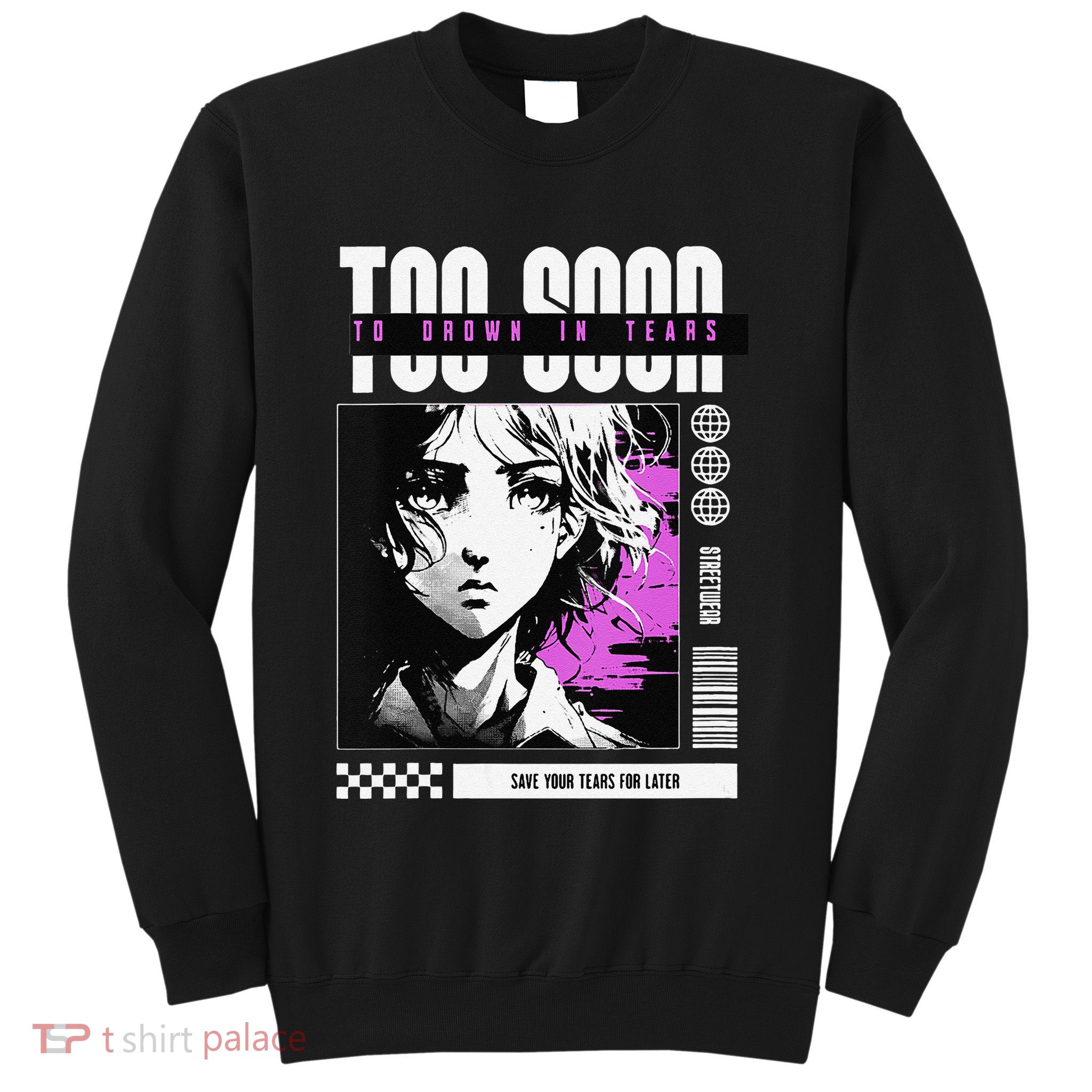 Japanese Aesthetic Sad Anime Streetwear Sweatshirt