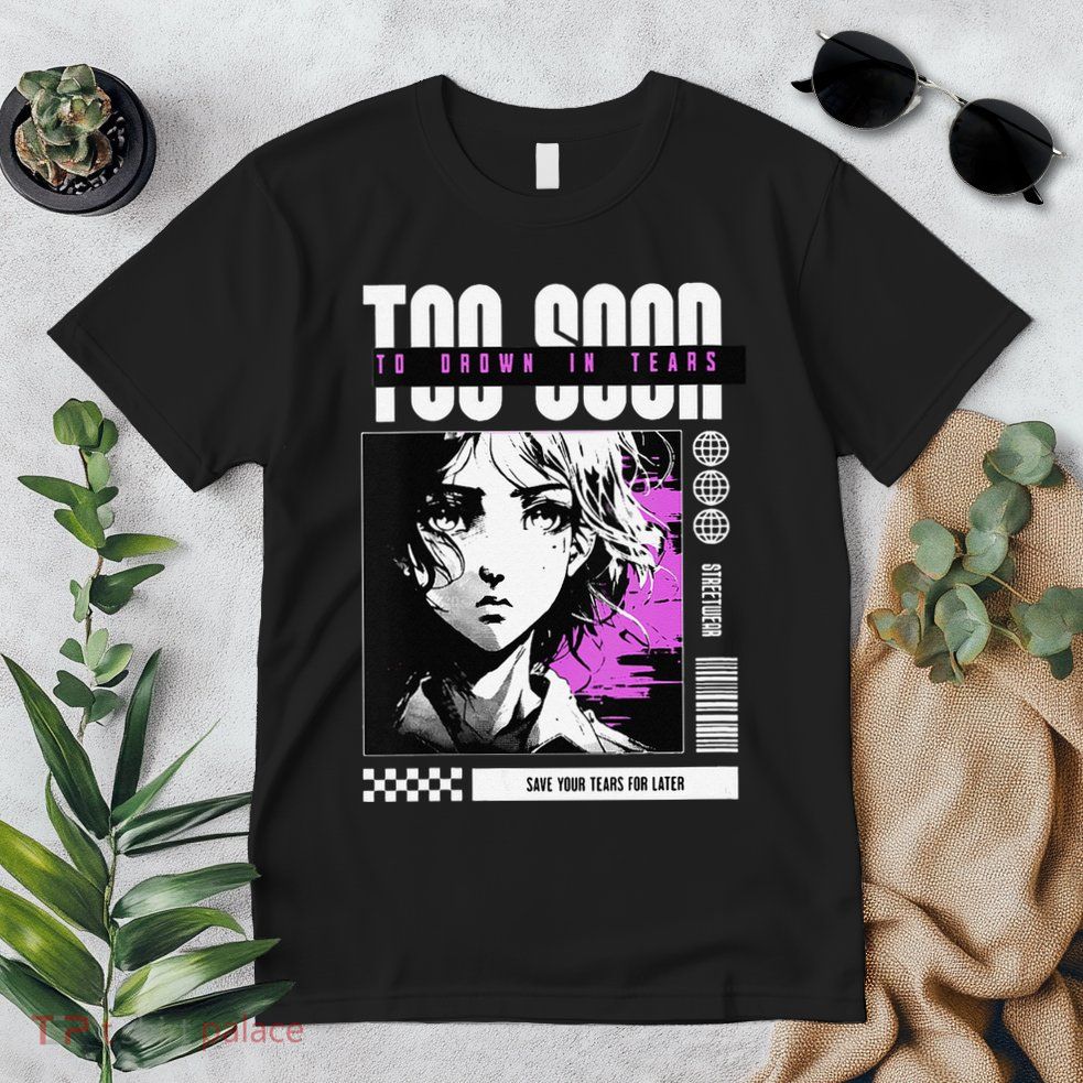 Japanese Aesthetic Sad Anime Streetwear Premium T-Shirt