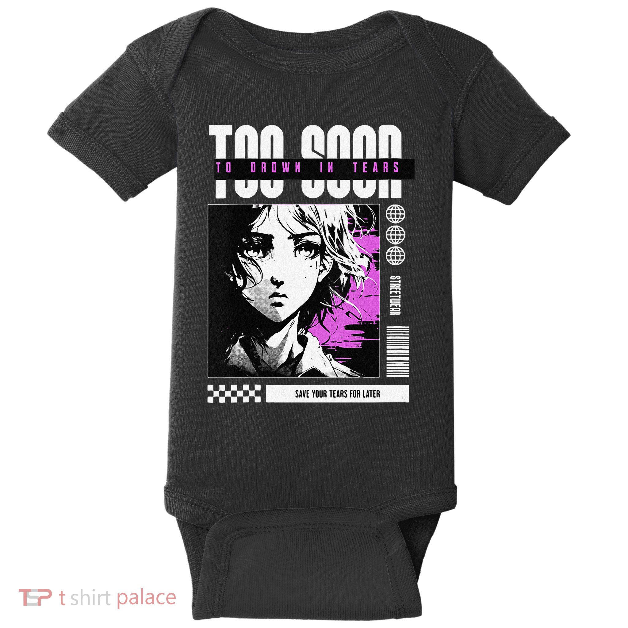 Japanese Aesthetic Sad Anime Streetwear Baby Bodysuit