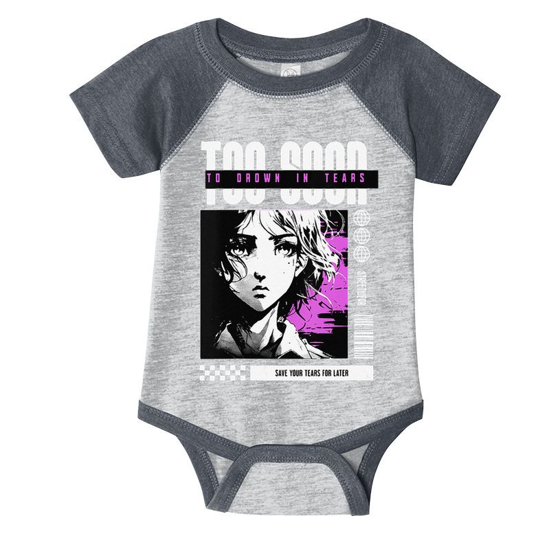 Japanese Aesthetic Sad Anime Streetwear Infant Baby Jersey Bodysuit