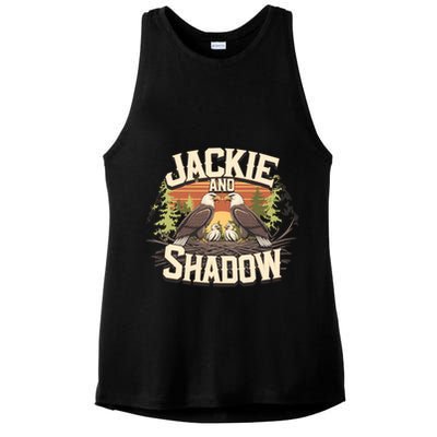Jackie And Shadow Bald Eagle Vintage Nature And Eegle Lovers  Ladies PosiCharge Tri-Blend Wicking Tank