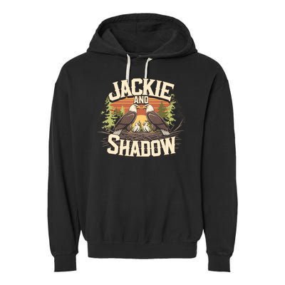 Jackie And Shadow Bald Eagle Vintage Nature And Eegle Lovers  Garment-Dyed Fleece Hoodie