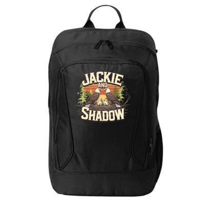 Jackie And Shadow Bald Eagle Vintage Nature And Eegle Lovers  City Backpack