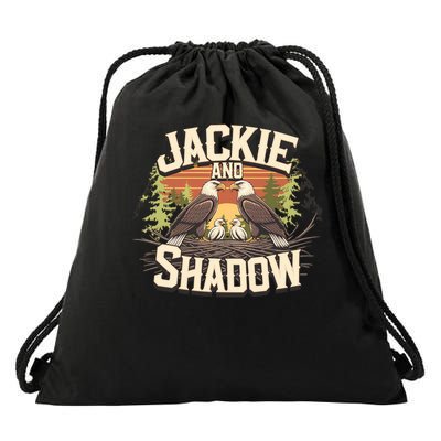 Jackie And Shadow Bald Eagle Vintage Nature And Eegle Lovers  Drawstring Bag