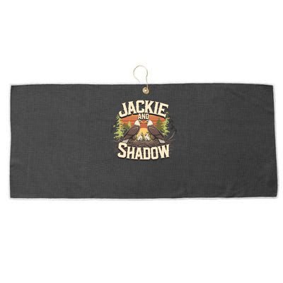 Jackie And Shadow Bald Eagle Vintage Nature And Eegle Lovers  Large Microfiber Waffle Golf Towel