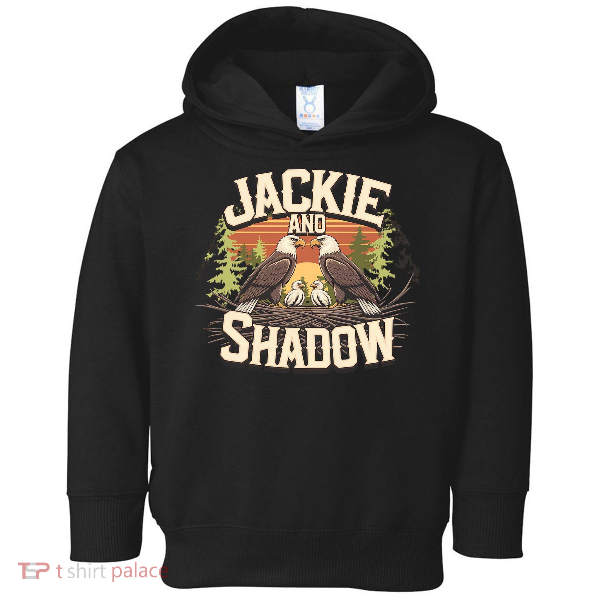 Jackie And Shadow Bald Eagle Vintage Nature And Eegle Lovers  Toddler Hoodie