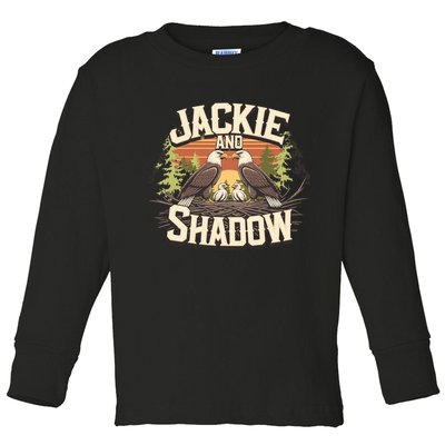 Jackie And Shadow Bald Eagle Vintage Nature And Eegle Lovers  Toddler Long Sleeve Shirt