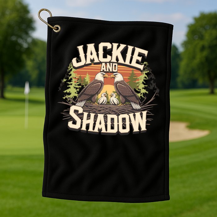 Jackie And Shadow Bald Eagle Vintage Nature And Eegle Lovers  Golf Towel