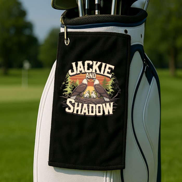 Jackie And Shadow Bald Eagle Vintage Nature And Eegle Lovers  Golf Towel