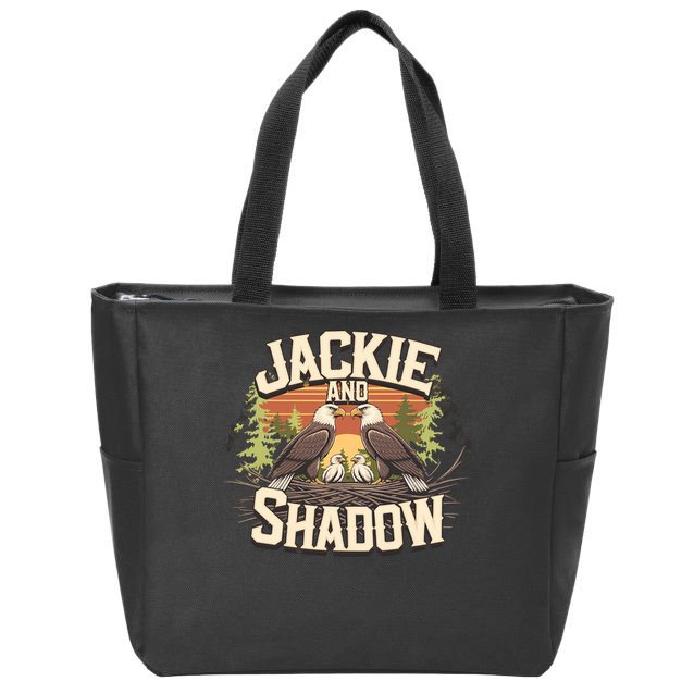 Jackie And Shadow Bald Eagle Vintage Nature And Eegle Lovers  Zip Tote Bag