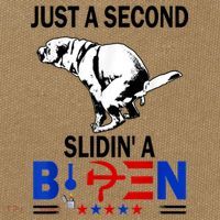 Just A Second Slidin' A Biden Cotton Canvas Backpack
