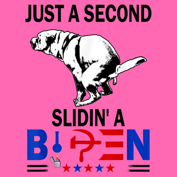 Just A Second Slidin' A Biden Stripe Pom Pom Beanie