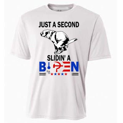 Just A Second Slidin' A Biden Cooling Performance Crew T-Shirt